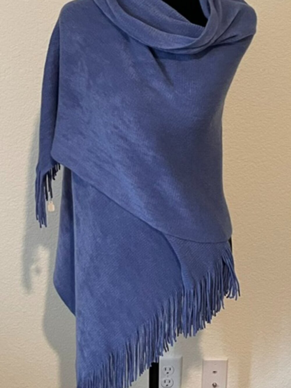 Women's CCC Wrap with Fringe Blue